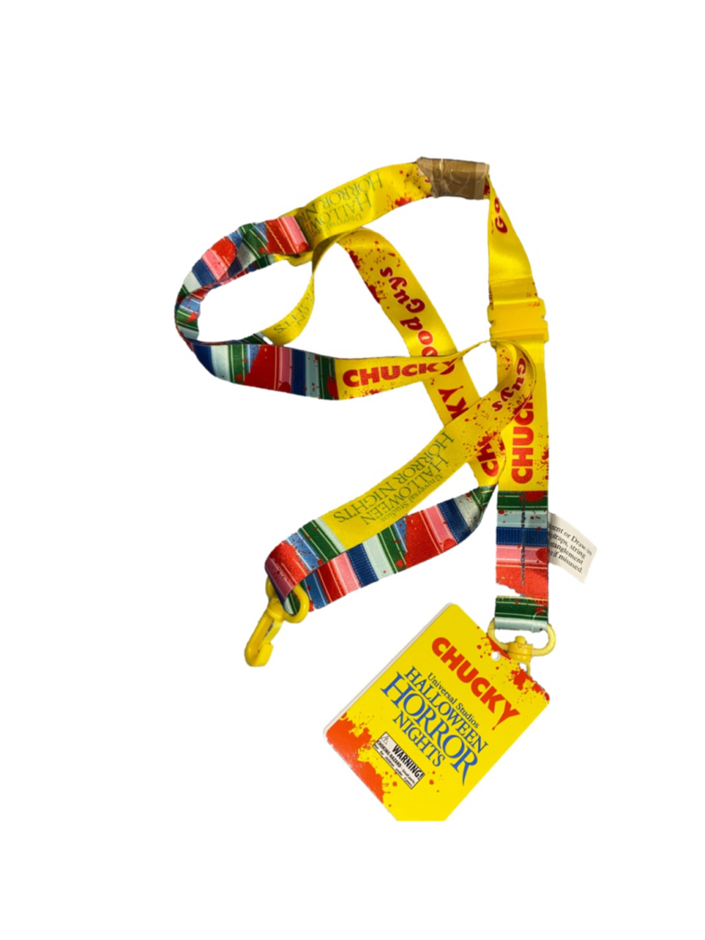 Universal Studios Chucky Halloween Horror Nights Lanyard One Size Yellow Red